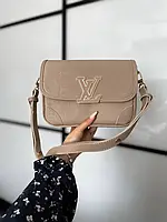 Женская сумочка луи витон бежевая Louis Vuitton вместительная молодёжная сумка через плечо