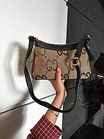 Женская сумка клатч Gucci Mini (коричневая) Gi3803 подарочная очень красивая стильная сумочка vkross