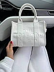 Жіноча сумка шопер подарункова Marc Jacobs The Large Tote Bag Black  White (біла) BONO85912 стильна топ, фото 7