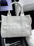 Жіноча сумка шопер подарункова Marc Jacobs The Large Tote Bag Black  White (біла) BONO85912 стильна топ, фото 9