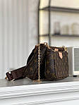 Сумка жіноча Louis Vuitton Pochette Multi Brown Leather  (коричнева) torba0142 стильна сумочка екошкіра топ, фото 5