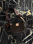 Сумка жіноча Louis Vuitton Pochette Multi Brown Leather  (коричнева) torba0142 стильна сумочка екошкіра топ, фото 9