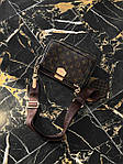 Сумка жіноча Louis Vuitton Pochette Multi Brown Leather  (коричнева) torba0142 стильна сумочка екошкіра топ, фото 11