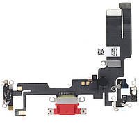 Шлейф iPhone 14 з роз'ємом зарядки з мікрофонами червоний Red оригінал