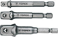 Topex Переходник для сменных головок, набор 3 ед., 1/4", 3/8", 1/2" Baumarpro - Твой Выбор