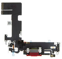 Шлейф iPhone 13 з роз'ємом зарядки з мікрофонами червоний оригінал