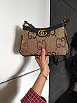 Жіноча сумка клатч Gucci Mini (коричнева) Gi3803 подарункова дуже красива стильна сумочка топ, фото 7