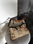 Жіноча сумка клатч Gucci Mini (коричнева) Gi3803 подарункова дуже красива стильна сумочка топ, фото 8