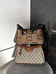 Жіноча сумка клатч Gucci Mini (коричнева) Gi3803 подарункова дуже красива стильна сумочка топ, фото 9