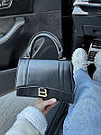 Жіноча ділова сумка клатч Balenciaga Hourglass Black Gold (чорна) AS096 шикарна стильна подарункова топ, фото 7