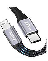 K123 Keytech USB C — кабель Lightning 3,3 фута, [Apple MFi Certified] Кабель для швидкого заряджання