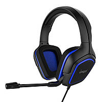 Ігрові дротові навушники з мікрофоном IPEGA 006/40 mm повнорозмірні, шумозаглушення Black-Blue