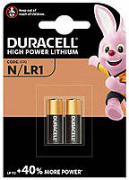 Батарейка щелочная Duracell N/LR1, 1.5V, блистер 2шт
