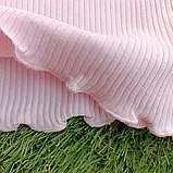 Футболка для дівчинки преміум-якість рожева паєтки рубчик Туреччина Розміри 98,104,110,116, фото 3