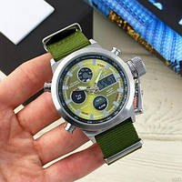 AMST 3003 5ATM JAPAN QUARTZ MIYOTA 45MM (ORIGINAL 100%) SILVER GREEN GREEN