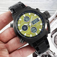 AMST 3003  5ATM JAPAN QUARTZ MIYOTA 45MM (ORIGINAL 100%) BLACK GREEN