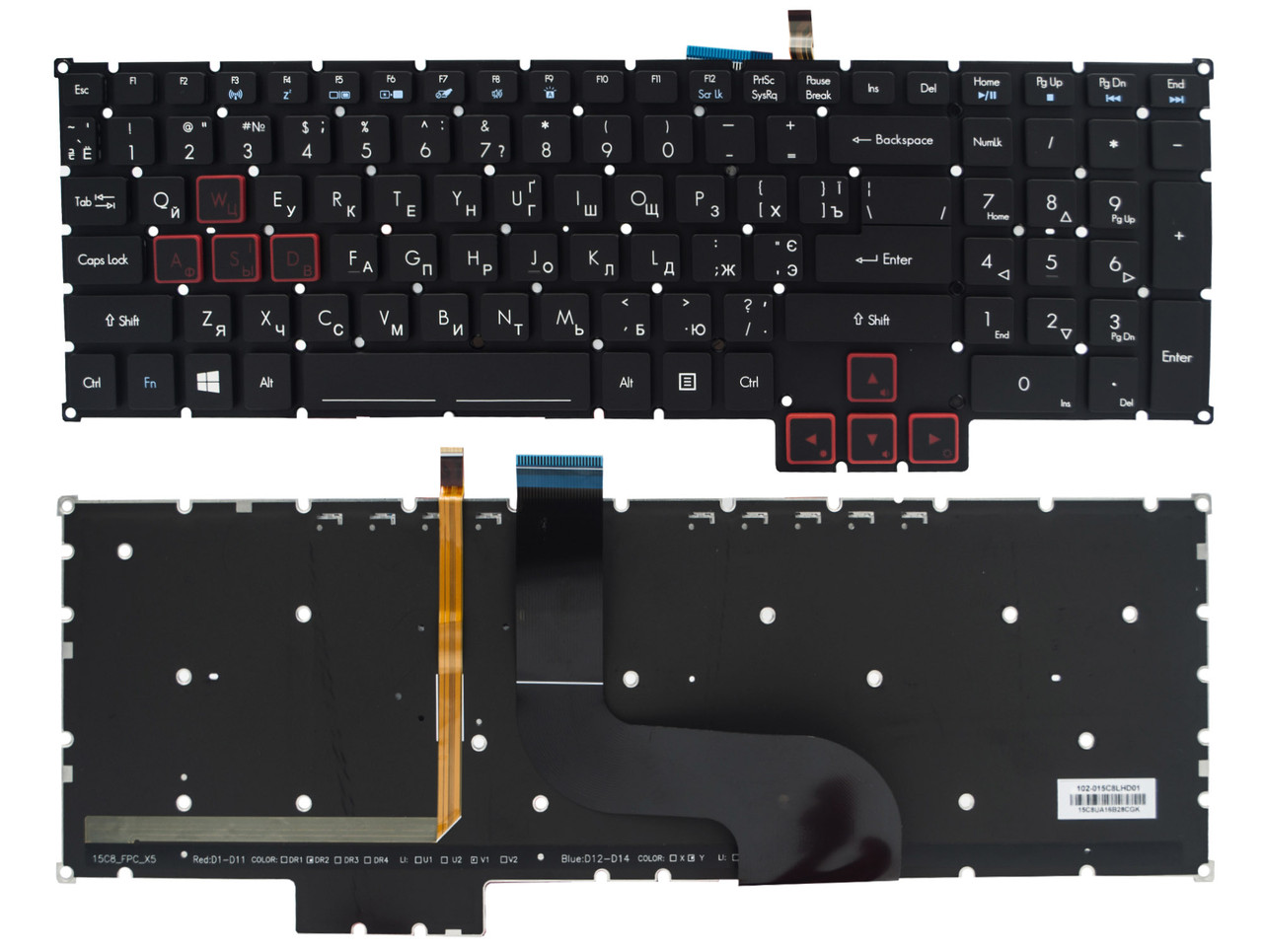 Клавіатура для ноутбука Acer Predator 15 G9-591 G9-591G G9-591R G9-592 G9-593 17 G5-793 G9-791 G9-792 Підсвітка
