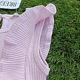 Футболка для дівчинки літня рубчик з рюшами Breeze Туреччина розміри 92,98,110,116, фото 3
