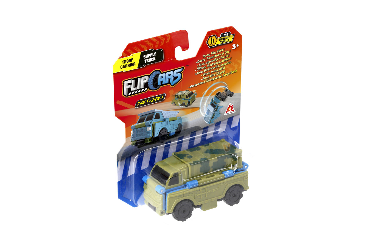 Flip Cars Машинка-трансформер 2 в 1 Военный грузовик и Самосвал Baumarpro - Твой Выбор - фото 5 - id-p1881555727