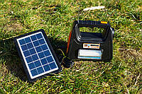 Переносной ручной фонарь RT-901BT с солнечной панелью Радио Bluetooth, встроенный аккумулятор, LED-лампы Solar