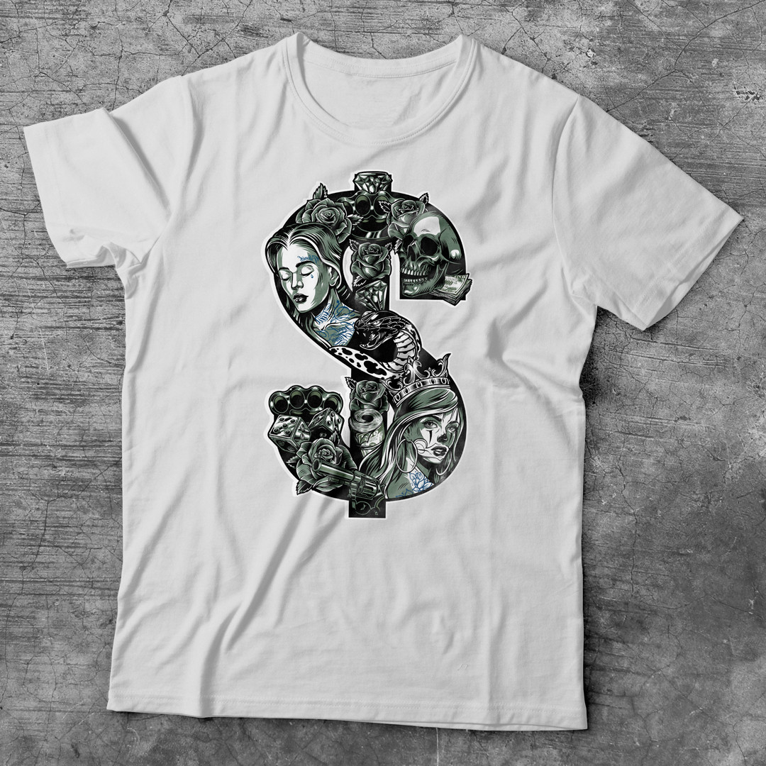 Футболка YOUstyle Долар USD 1041 White, фото 1