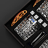 Подарунковй набір для віскі 4 склянки Bohemia Diamond в темном дереве 280 мл, фото 5