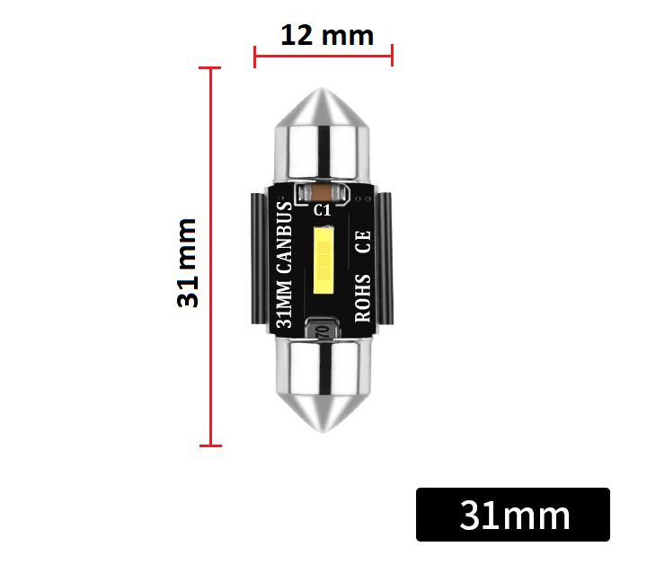 LED C5W C10W 12V CANBUS! 31 мм LED лампочки з обманкою підвищеної потужності, фото 1