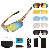 Солнцезащитные очки тактические Oakley койот с поляризацией 5 линз One siz+.UA