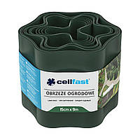 Cellfast Лента газонная, бордюрная, волнистая, 15см x 9м, темно-зеленая Baumarpro - Твой Выбор