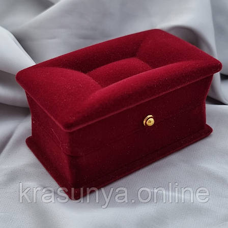 Ювелірний футляр для весільних каблучок, коробочка для обручок на весілля, фото 1