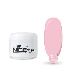 Рідкий гель Liquid gel Nature Cloudy pink № 2 Nice for you Холодний рожевий 30 г