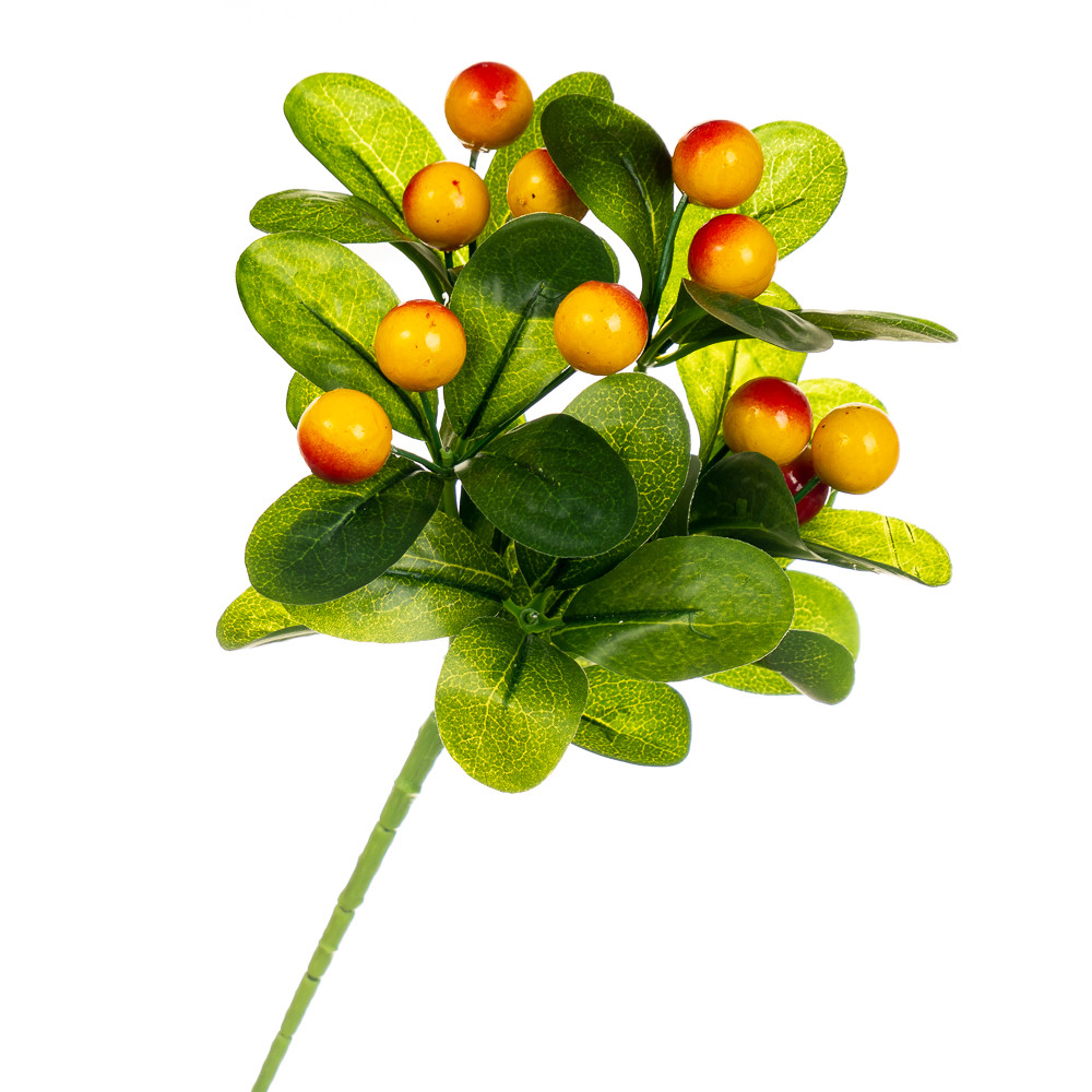 Фруктова гілка із жовтими ягодами, 36 см. ELISEY, фото 1
