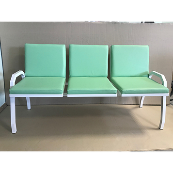 Банкетка медична коридорна зі спинкою АТОН БК-3-СП