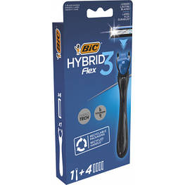 Бритва Bic Flex 3 Hybrid з 4 змінними картриджами (3086123644939)