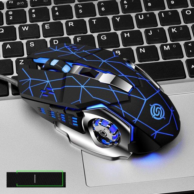 Мышка игровая K-SNAKE Q5 с подсветкой USB проводная для настольного ПК и ноутбука - фото 1 - id-p1881722755