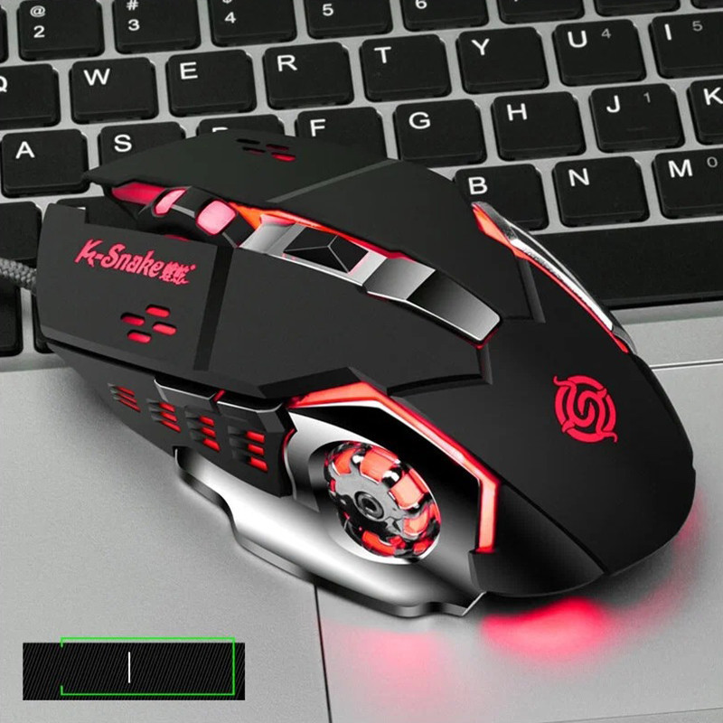 Мышка игровая K-SNAKE Q5 с подсветкой USB проводная для настольного ПК и ноутбука - фото 3 - id-p1881722755