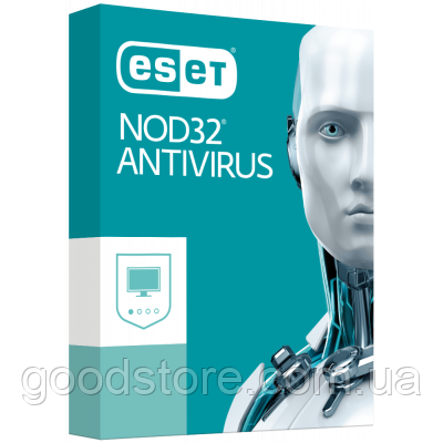 Антивірус ESET NOD32 Antivirus для 2 ПК, ліцензія на 1year (16_2_1)