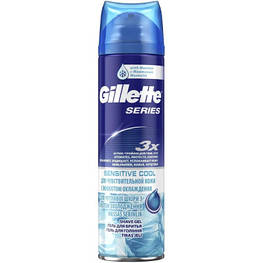 Гель для гоління Gillette Series Охолоджувальний з евкаліптом 200 мл (7702018457786)