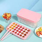 Форма для льоду з контейнером та щипцями, 23x12х10см / Контейнер для заморожування / Кухонний лоток під кубики льоду, фото 2