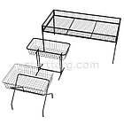 Кошик "NEVA" 900х600х850мм, збірні ноги, чорна. Промо корзина торгова металева для розпродажу, підлоговий накопичувач, фото 9