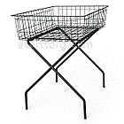 Кошик "NEVA" 900х600х850мм, збірні ноги, чорна. Промо корзина торгова металева для розпродажу, підлоговий накопичувач, фото 2