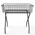 Кошик "NEVA" 900х600х850мм, збірні ноги, чорна. Промо корзина торгова металева для розпродажу, підлоговий накопичувач, фото 10