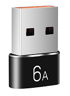 Перехідник USB A/штекер — USB Type C/гніздо. USB-C Female на USB-A Male.