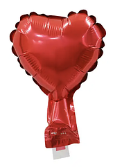 ШАР СЕРЦЕ ФОЛЬГОРОВАНА, КРАСНИЙ — 13 СМ (5 ДЮЙМІВ)