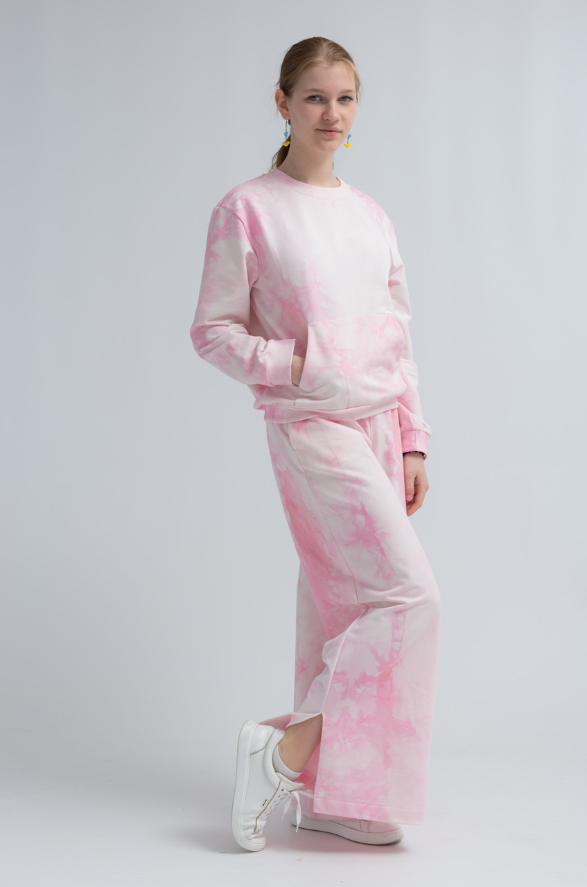 Спортивний костюм у стилі тай дай для дівчинки, фото 1