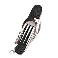 Популярний! Туристичний набір столових приборів 6в1, складні ніж ложка виделка - Краща якість тільки на Nukleon.com.ua