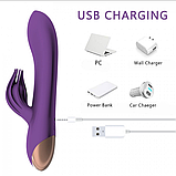 Подвійний вібратор з відростком від USB, Жіночий вібратор стимулятор, Вібратор для клітора та точки G, Інтимні, фото 2
