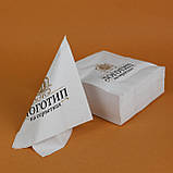 Паперові серветки з друком логотипа 40*40 см Серветки Преміум Класу для Сервіровки, фото 2