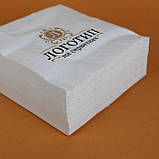 Паперові серветки з друком логотипа 40*40 см Серветки Преміум Класу для Сервіровки, фото 3