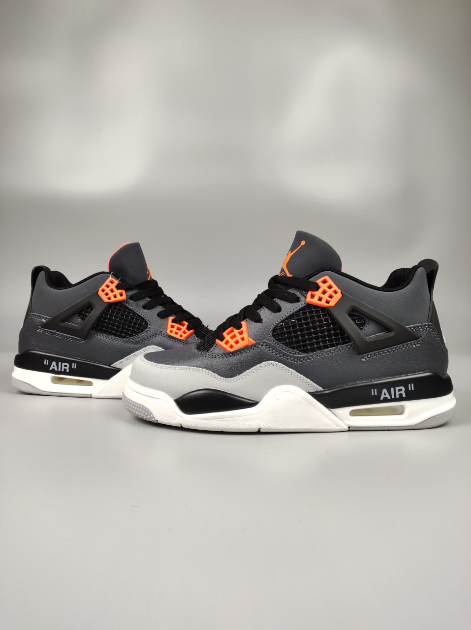 Чоловічі кросівки Nike Air Jordan 4 Retro Navy Gray Orange